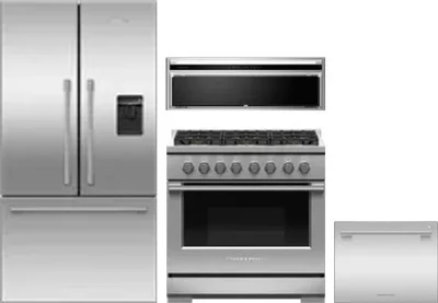 4 Piece Package Includes Refrigerator, Range, Hood And Dishwasher